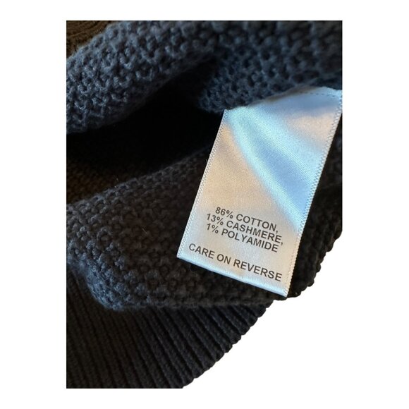 Billy Reid Cotton/Cashmere Sweater – XL (Navy with Gold and White Detail) - Picture 3 of 5